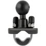 Ram Mount Rail Base with Stainless Steel U-Bolt and 1-Inch Ball for Rails from 0.5 to 1 Inches Diameter