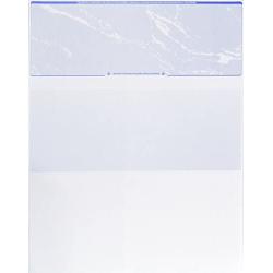 CheckOMatic Computer Check Paper - 100 Pack - Top Blank Stock Checks - Security Features & Laser Printer Compatible - Blue Marble