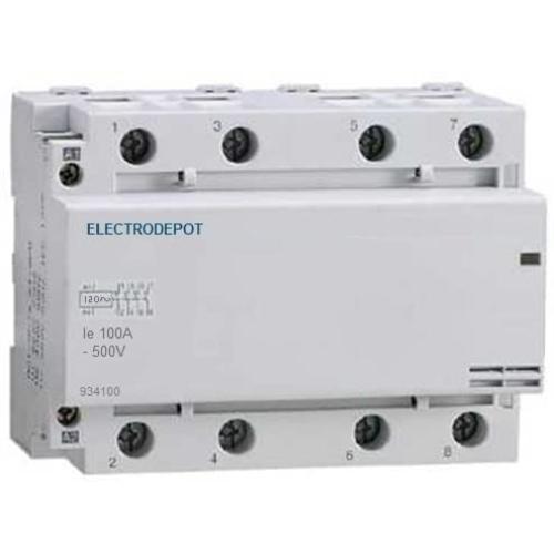 100 Amp Contactor Normally Open NO 100A, 4 Pole, 120V Coil 110v Lighting Power AC, Solar