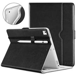 DTTO iPad 9.7 Inch 5th/6th Generation 2018/2017 Case with Apple Pencil Holder, Premium Leather Folio Cover Case for Apple iPad 9.7 inch [Auto Sleep/Wake], Also Fit iPad Pro 9.7/Air 2/Air - Black