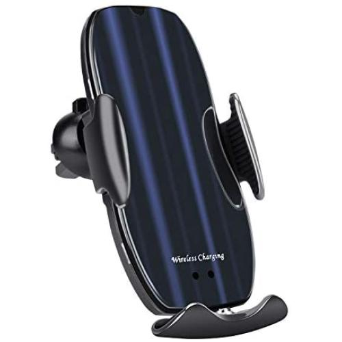 Wireless Car Charger, 10W Auto-Clamping Qi Fast Charging Car Mount Charger Air Vent Phone Holder for iPhone 12/12 Pro/SE/11/11 Pro/11 Pro Max/XS Max, Galaxy S20/S20 Plus/Note10, All Smartphone