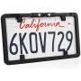 BOYO VISION Ultra-Slim Full-Frame License-Plate Camera with LED Lights and Trajectory Parking Lines (Black), One Size