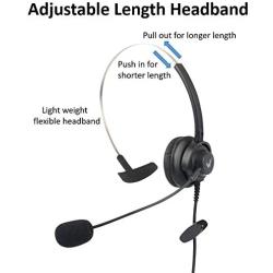 Headset Headphone Hands-Free + Microphone Compatible for Only Avaya 9608 9608g 9620l A1608-i J139 J169 J179 IP VIOP Home Office Work Desktop Telephone