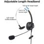 Headset Headphone Hands-Free + Microphone Compatible for Only Avaya 9608 9608g 9620l A1608-i J139 J169 J179 IP VIOP Home Office Work Desktop Telephone