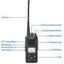 SAMCOM Two Way Radio FPCN10A 2 Watts Programmable UHF Handheld Walkie Talkie Long Range 20 Channels Double PTT LCD Display Earpieces, 6 Packs