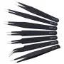 Precision Tweezer Set, 6 PCS Tweezers Kit with ESD Anti-static Stainless Steel, Curved Tweezers Set for Electronics, Craft, Jewellery, Laboratory Work and Ingrown Hair Precision Tweezer Set, 6 PCS Tweezers Kit with ESD Anti-static Stainless Steel, Curved Tweezers Set for Electronics, Craft, Jewellery, Laboratory Work and Ingrown Hair