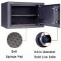 AEGIS 0.57 cu.ft Safe Box Electronic Security Safes and Lock Boxes, Home Safe with Battery and Keys for Hotel Office Cash Jewelry(Black)