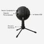 Blue Snowball iCE USB Mic for Recording and Streaming on PC and Mac, Cardioid Condenser Capsule, Adjustable Stand, Plug and Play – Black