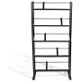 Atlantic Element Media Storage Rack - Holds Up to 230 CDs or 150 DVDs, Contemporary Wood & Metal Design with Wide Feet for Greater Stability, PN35535601 In Espresso