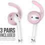 EarBuddyz 2.0 Ear Hooks and Covers Accessories Compatible with Apple AirPods 1 & 2 or EarPods Headphones/Earphones/Earbuds (3 Pairs) (Pretty in Pink)