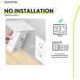 Socket Shelf Wall Outlet Power Charger and Surge Protector with 8 AC Outlets and 3 USB Ports, Electrical Outlet Extender with Shelf Holder for iPhone/Android/Gaming/Appliances - White