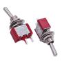 Twidec/Each 5 12mm SPST Self-Locking Latching Push Button Switch 3 Color + 5Pcs 2 Position 2 Pins ON-Off SPST Mini Toggle Switch L-DS-427-3C-101