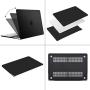 MOSISO Compatible with MacBook Pro 15 inch Case 2019 2018 2017 2016 Release A1990 A1707 with Touch Bar, Plastic Hard Shell Case & Keyboard Cover & Screen Protector & Storage Bag, Black