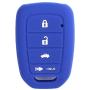 2Pcs XUHANG Sillicone key fob Skin key Cover Remote Case Protector Shell for Honda Accord sports LX Civic HR-V CR-V 4 button black blue
