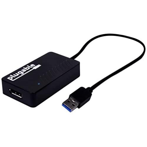 Plugable USB 3.0 to DisplayPort 4K UHD (Ultra-High-Definition) Video Graphics Adapter for Multiple Monitors up to 3840x2160 (Supports Windows 10, 8.1, 8, 7)