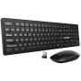 VicTsing Wireless Keyboard and Mouse [Whisper Quiet], 2.4G Wireless Keyboard Mouse Combo, Cordless Computer Keyboard and Silent Mouse, Nano USB Receiver for PC Laptop Chromebook Notebook Windows,Black