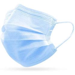 Disposable Face Mask 3 Ply Blue 50 Pieces/Box, Lightweight Breathable Protective Anti-Dust Masks - HIWUP