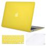 MOSISO Compatible with MacBook Air 13 inch Case (Models: A1369 & A1466, Older Version 2010-2017 Release), Protective Plastic Hard Shell Case & Keyboard Cover & Screen Protector, Yellow