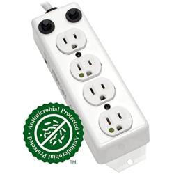 Tripp Lite Medical-Grade Power Strip, 4 15A Hospital-Grade Outlets, 7ft. Cord, UL 1363A, (PS-407-HG-OEM)