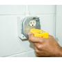 Sperry Instruments CS550A Circuit Breaker Finder, Quickly Locate AC Circuits/Fuses, Visual LED, Plug Style Transmitter/Auto-Sensing Receiver, 80-140V, Yellow