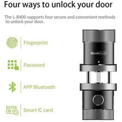 DATO Smart Door Lock, Silver,Keyless Fingerprint and Touchscreen,Secure Bluetooth, Easy Install, Digital Door Lock,Great for Airbnb, Homes, Apartments, Hotels and Offices