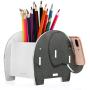 COOLBROS Elephant Pencil Holder With Phone Holder Desk Organizer Desktop Pen Pencil Mobile Phone Bracket Stand Storage Pot Holder Container Stationery Box Organizer (African elephant)