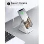 Lamicall Cell Phone Stand, Desk Phone Holder Cradle, Compatible with Phone 12 Mini 11 Pro Xs Max XR X 8 7 6 Plus SE, All Smartphones Charging Dock, Office Desktop Accessories - Silver