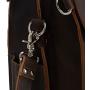 Polare Mens Full Grain Leather 16 Briefcase Shoulder Messenger Bag Fit 15.6 Laptop