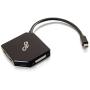 C2G Mini Display Port Adapter, 4K, Display Port to HDMI, VGA, or DVI, Black, Cables to Go 54341