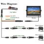 GreenYi-58 Wired AHD Truck Backup Camera Monitoring System, 7 Inch IPS DVR Dual Split Screen Monitor, 2PCS Mini IR Rear View Camera for Trailer Box Truck RV Camper Bus Van Motorhome 5th Wheel