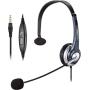 Callez C300E1 3.5mm Cell Phone Headset Mono, Truck Driver Headsets with Noise Canceling Mic, Compatible with iPhone Samsung Huawei HTC LG BlackBerry Mobile Phone Smartphones iPad iPod Skype PC