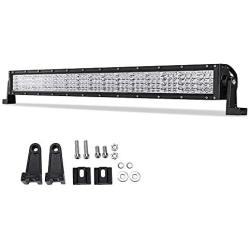 Auxbeam 32'' LED Light Bar 180W Quad Row Light Bar with Spot Flood Combo Beam Offroad Driving Light for Jeep Wrangler Truck SUV Pickup