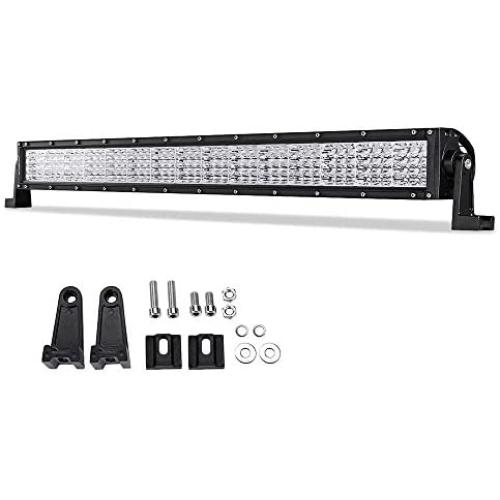 Auxbeam 32'' LED Light Bar 180W Quad Row Light Bar with Spot Flood Combo Beam Offroad Driving Light for Jeep Wrangler Truck SUV Pickup