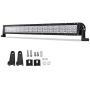Auxbeam 32'' LED Light Bar 180W Quad Row Light Bar with Spot Flood Combo Beam Offroad Driving Light for Jeep Wrangler Truck SUV Pickup