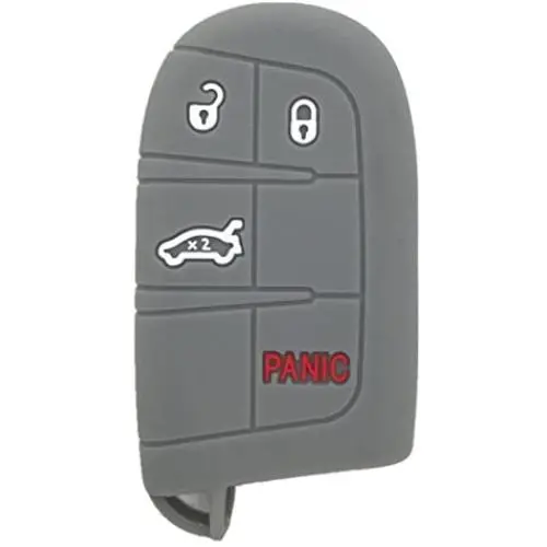 Ezzy Auto Gray 4 Buttons Silicone Key Fob Case Cover Key Cover Key Jacket Skin Protector fit for Dodge Challenger Ezzy Auto Gray 4 Buttons Silicone Key Fob Case Cover Key Cover Key Jacket Skin Protector fit for Dodge Challenger