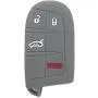 Ezzy Auto Gray 4 Buttons Silicone Key Fob Case Cover Key Cover Key Jacket Skin Protector fit for Dodge Challenger Ezzy Auto Gray 4 Buttons Silicone Key Fob Case Cover Key Cover Key Jacket Skin Protector fit for Dodge Challenger