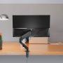 AVLT Single 14.3 lbs Monitor Desk Stand - Mount Computer Monitor on Full Motion Adjustable Arm - Organize Your Work Surface with Ergonomic Viewing Angle VESA Monitor Mount