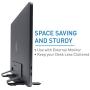 Macally Vertical Laptop Stand for Desk - Adjustable Laptop Holder for Universal Compatibility - Saves Space & Improves Device Airflow - Use as MacBook Stand or Laptop Dock - Weighted Steel Frame