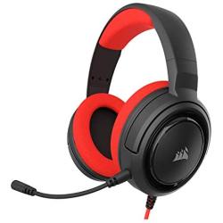 Corsair HS35 - Stereo Gaming Headset - Discord Certified - Memory Foam Earcups - Works with PC, Xbox Series X, Xbox Series S, Xbox One, PS5, PS4, Nintendo Switch and Mobile – Red