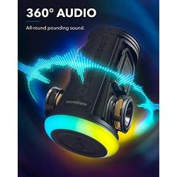 Soundcore Flare Mini Bluetooth Speaker, Outdoor Bluetooth Speaker, IPX7 Waterproof for Outdoor Parties, LED Light Show with 360° Sound and BassUp Technology