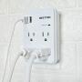[2 Pack] BESTTEN 2.4A Dual USB Wall Outlet Surge Protector, 5V/2.4A USB Charger, 15A/125V/1875W, ETL Certified