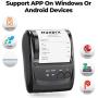 MUNBYN Android Wireless Bluetooth Thermal Printer with Carry Case, Portable Mini 2 Inches 58mm Bill Receipt Printer Impresora térmica, Support ESC/POS/Star Command