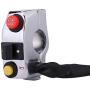 Qiilu 7/8'' Motorcycle Handlebar Waterproof Control Switch with Horn Turn Signal High Low Beam Control Universal for Motorbikes, Electric Bike, ATVs, Scooters