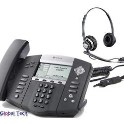 Polycom Compatible Plantronics VoIP Ultra Noise Canceling Hw720 Duo Headset Bundle | SoundPoint, VVX and CX Phones: IP300, IP500, IP600, CX200, CX700