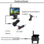 7 Inch Wireless Car Backup Camera and Monitor Kit, Superior Night Vision Wide Angle Stable Signal HD TFT LCD Monitor Parking System with Car Charger for 12V-24V Truck RV Trailer Camper Bus