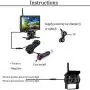 7 Inch Wireless Car Backup Camera and Monitor Kit, Superior Night Vision Wide Angle Stable Signal HD TFT LCD Monitor Parking System with Car Charger for 12V-24V Truck RV Trailer Camper Bus