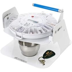 e-Pill MedTime Station – Locked Automatic Pill Dispenser with Tipper Base - Clear Lid