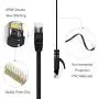 Cat 6 Ethernet Cable 15ft (at a Cat5e Price but Higher Bandwidth) Flat Internet Network Cable - Cat6 Ethernet Patch Cable Short - Cat6 Computer Cable with Snagless RJ45 Connectors - Black