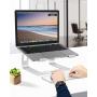 Nulaxy Laptop Stand, Ergonomic Aluminum Laptop Computer Stand, Detachable Laptop Riser Notebook Holder Stand Compatible with MacBook Air Pro, Dell XPS, HP, Lenovo More 10-15.6” Laptops- Silver