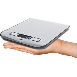 Digital Kitchen Scale Food Multifunction Accuracy Scale LCD Display 11LB 5KG, Food Scales Digital Weight Grams and Oz (Stainless Steel) by Moss and Stone